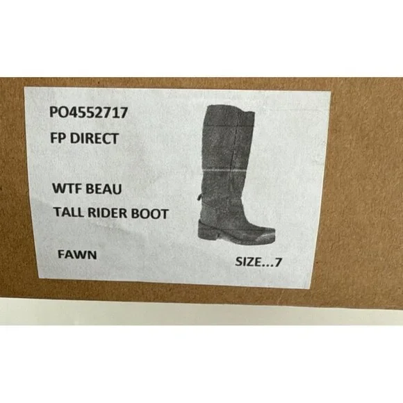 Free People We The Free Beau Tall Rider Boots Size 7 Metal Toe Leather New Read - Picture 11 of 16